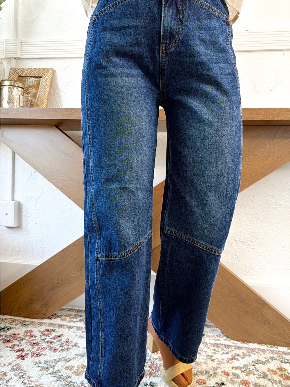 NWT Saige High-Rise Women's Barrel Blue Jeans SZ 1/25